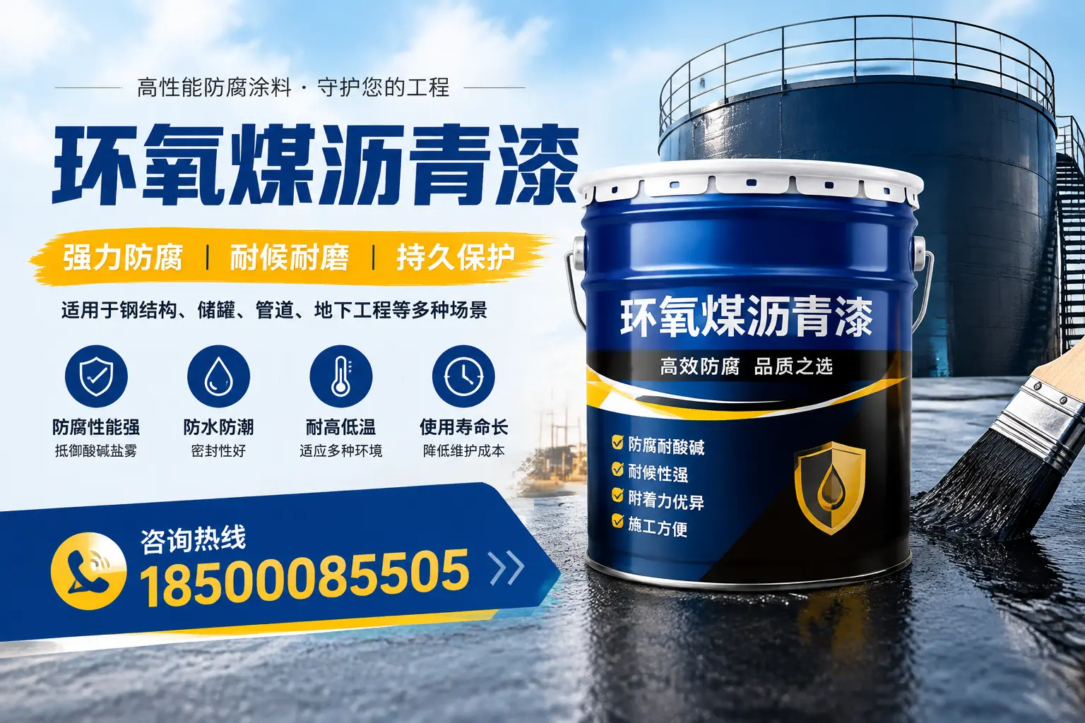 环氧煤沥青漆在工业中的应用，扬州企业的选择